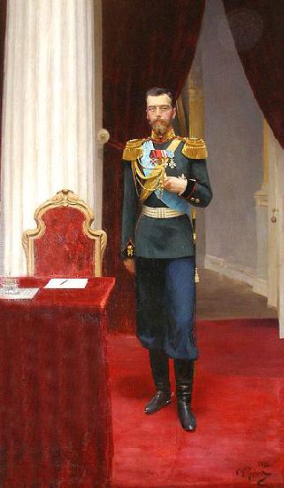 Ilya Repin Portrait of Emperor Nicholas II. Germany oil painting art